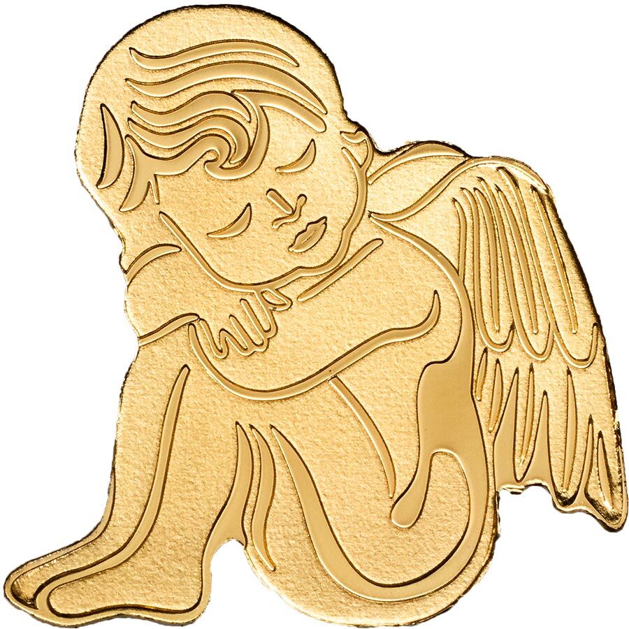 2019 Palau 1/2 Gram My Guardian Angel Shaped .9999 Silk Finish Gold Coin 2019 Palau 1/2 Gram My Guardian Angel Shaped .9999 Silk Finish Gold Coin