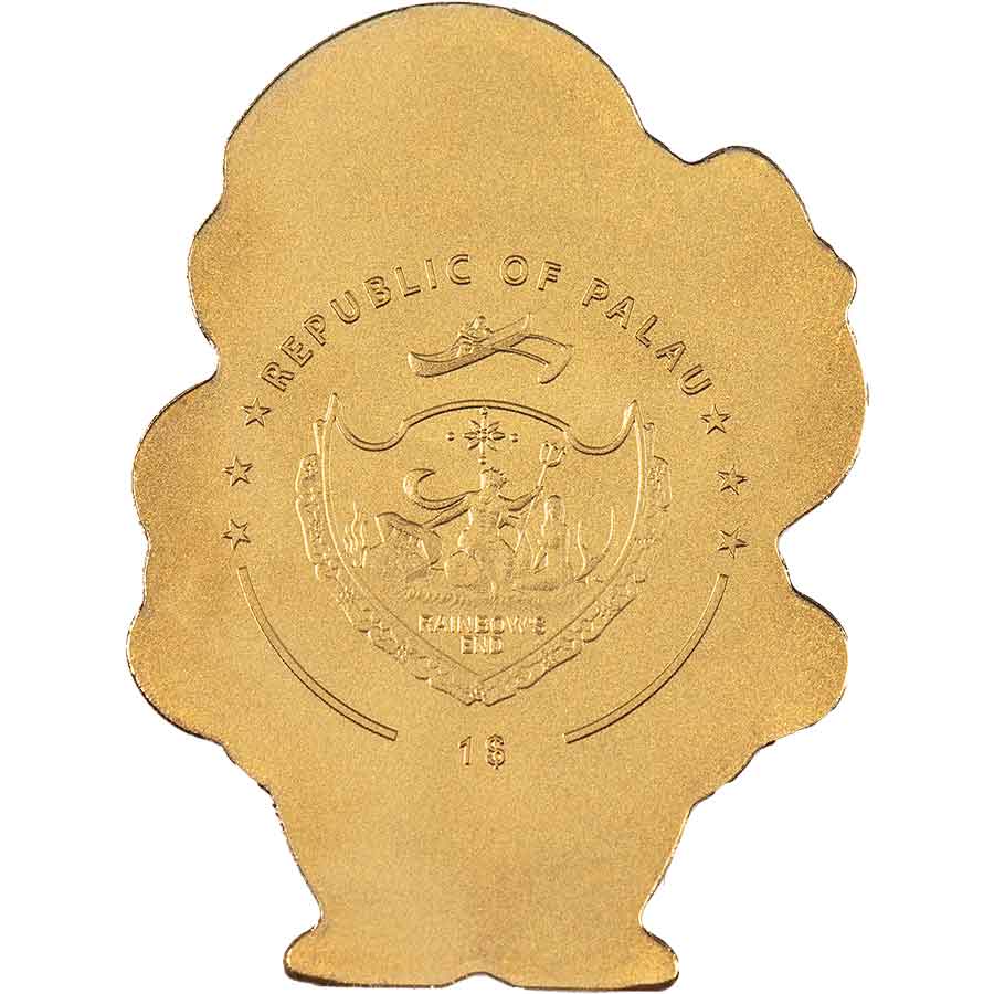 30095_Santa-x-13 Santa Claus 1/2 Gram Shaped Silk Finish Gold Coin