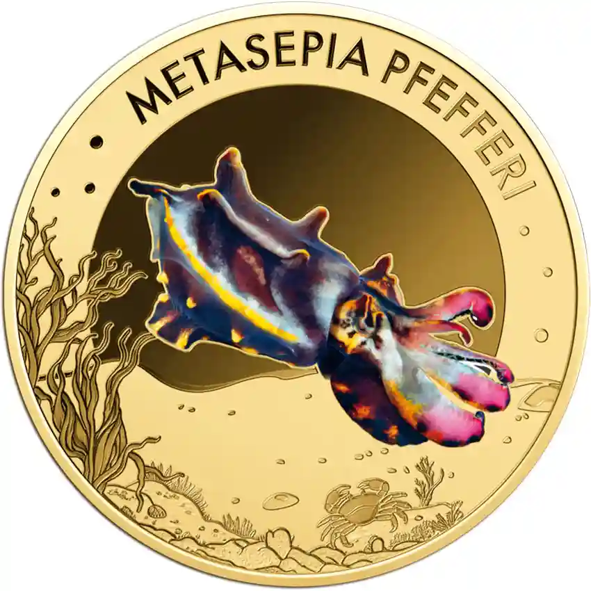 03614466_Metasepia-pfefferi Republic of Chad 1/1000 Ounce Metasepia Pferfferi Gold Coin