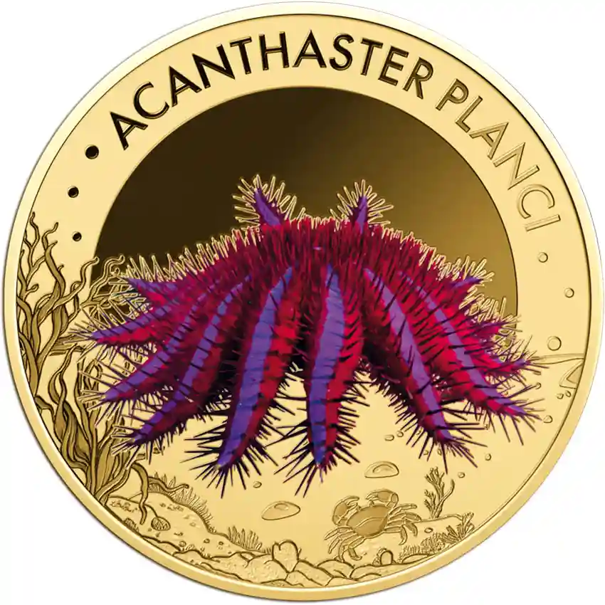 03614467_Acanthaster-planci Republic of Chad 1/1000 Ounce Acanthaster Planci Gold Coin