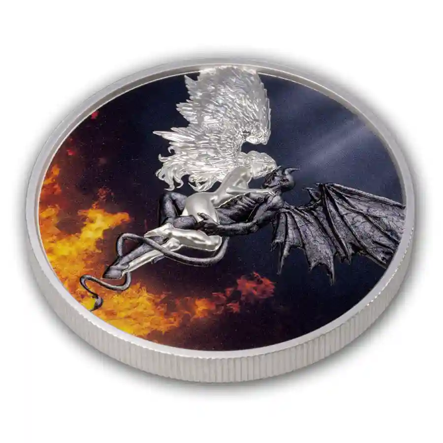 angel-iso 2026 Liberia Angel & Devil Ultra High Relief Color Silver Coin