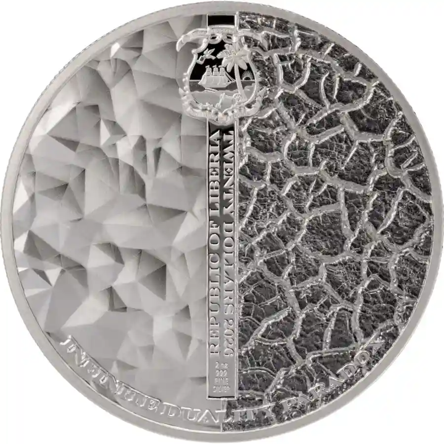 angel-obv 2026 Liberia 2 oz Angel & Devil Ultra High Relief Color Silver Coin