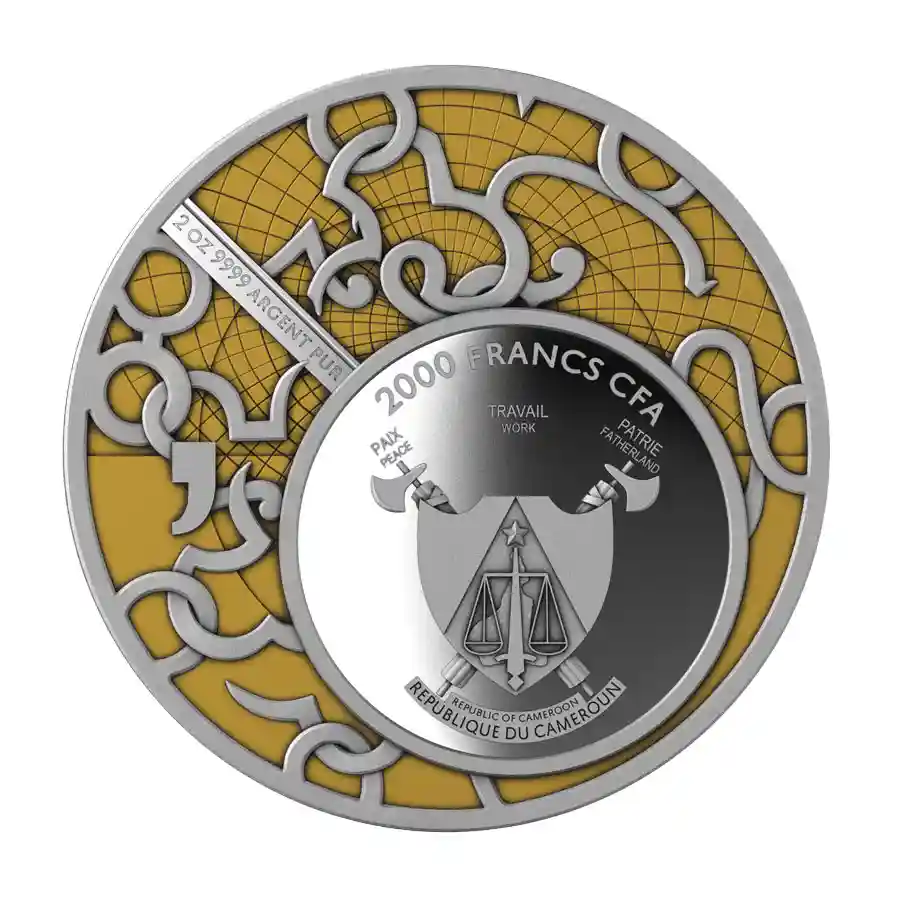 Mythos-2-oz-obv-gilded 2026 Paris & Three Graces Gilded Silver Proof Coin from Le Grand Mint and artincoins.com :-)