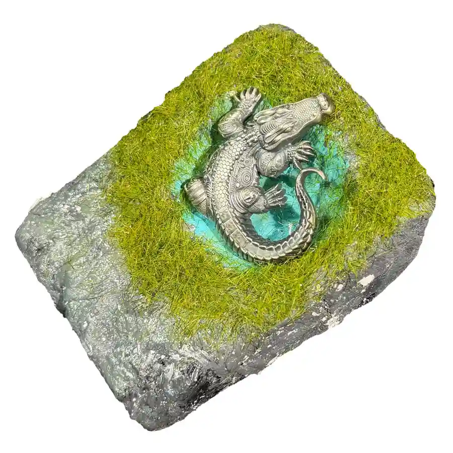 antique-set Coming soon to artincoins.com Gustave Crocodile 3D Sculpture Silver Coin