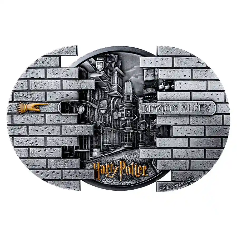 diagon-rev-iso 2027 Samoa Harry Potter Diagon Alley Sliding Door Silver Coin