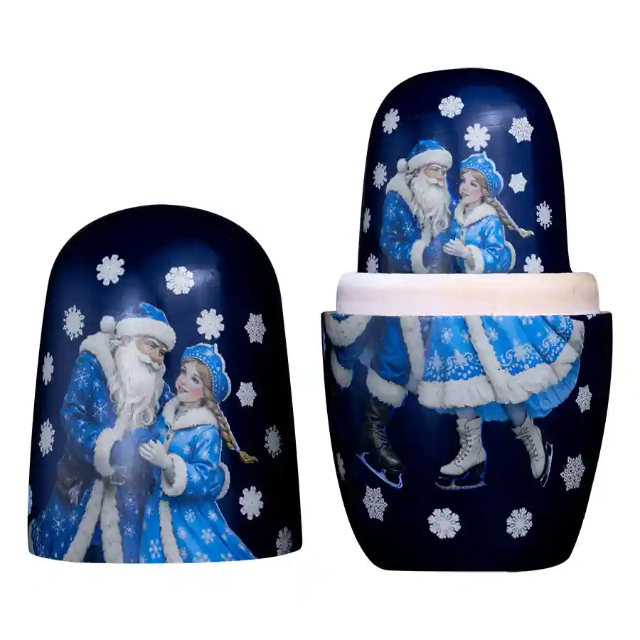 frost-cap Father Frost & Snow Maiden Silver Proof Coin