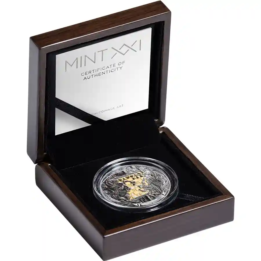 gambit-set 2026 Queens's Gambit 24K Gilded Antique Finish Silver Coin