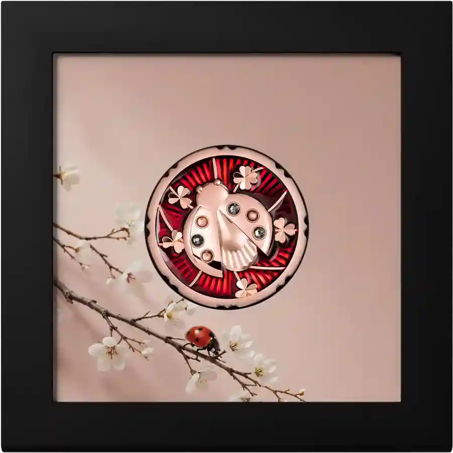 ladybug-box Reserve the ultimate in keepsake gifting at artincoins.com, the Evergreen Ladybug Silver Coin