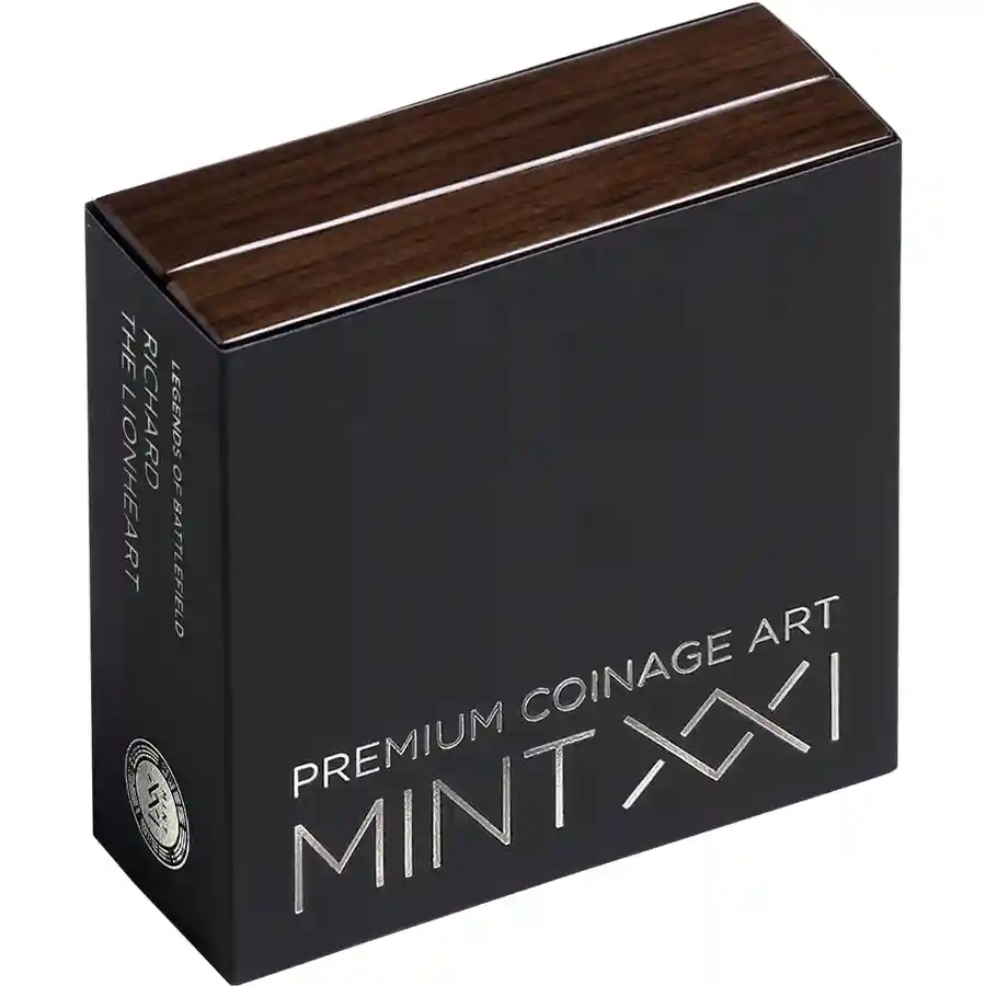 lionheart-box Reserve today at Art in Coins the 2026 Richard the Lionheart Silver Coin