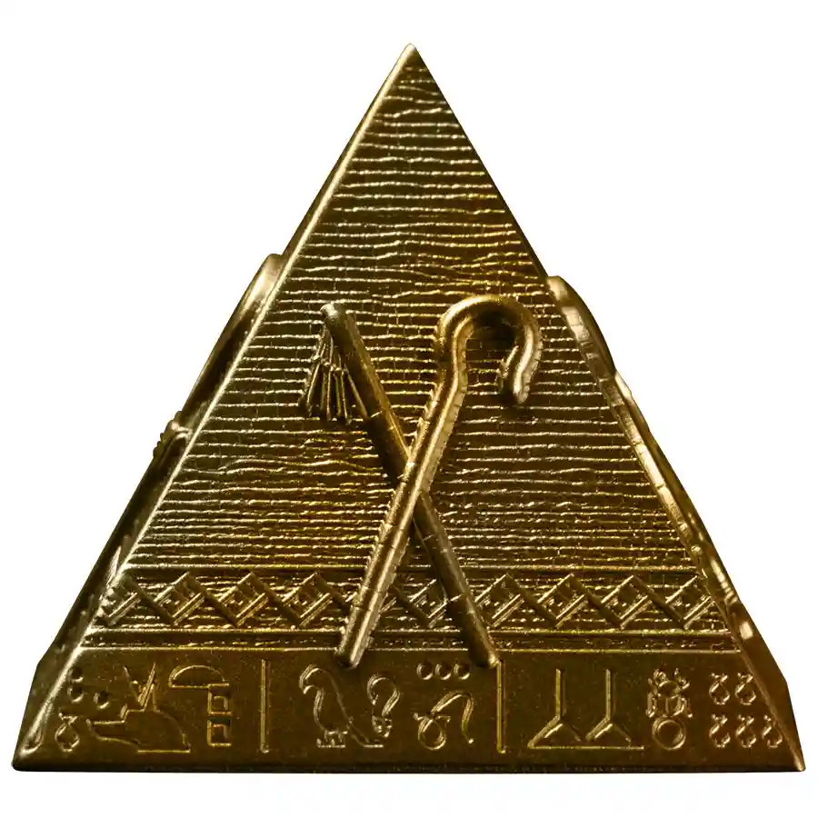 pyramid-1oz-1 2027 Djibouti 1 Ounce Pyramids of Giza Shape Minted Silver Coin