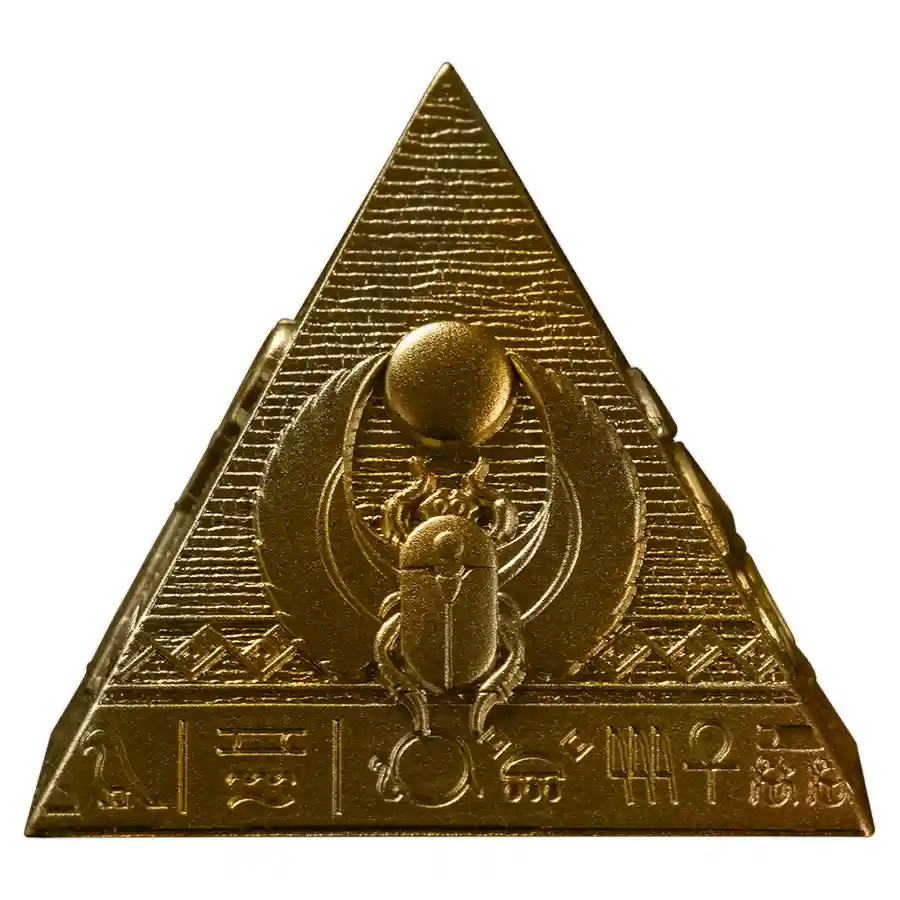pyramid-1oz-4 2027 Djibouti 1 Ounce Pyramids of Giza 34K 3D Silver Coin