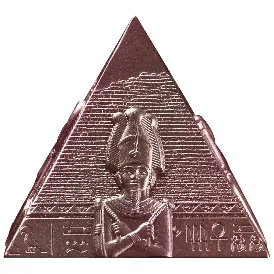 pyramid-2oz-2 2027 Djibouti 2 oz Pyramids of Giza Shape Minted Silver Coin