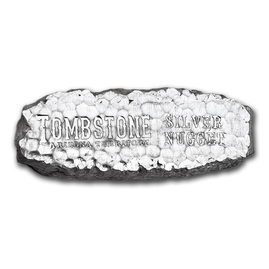 10 Oz Tombstone Nugget .999 Silver Bar - Art in Coins 10 Oz Tombstone Nugget .999 Silver Bar - Art in Coins