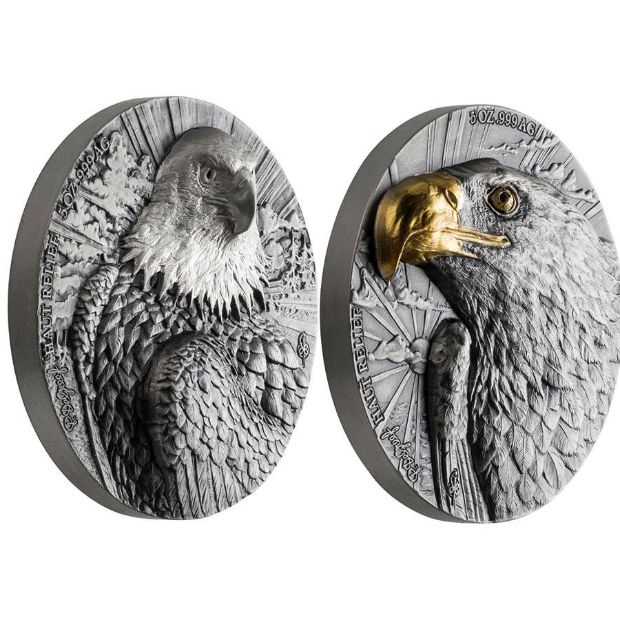 2020 Ivory Coast 2 X 5 Ounce De Greef Edition Signature Eagle Silver Coin Collection 2020 Ivory Coast 2 X 5 Ounce De Greef Edition Signature Eagle Silver Coin Collection