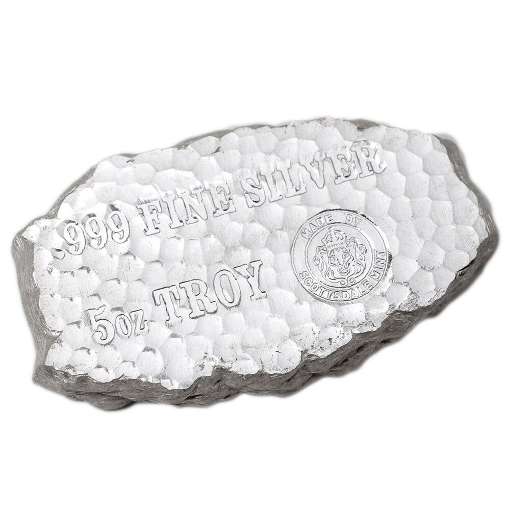 5 Ounce Tombstone Nugget Silver Bar 5 Ounce Tombstone Nugget Silver Bar