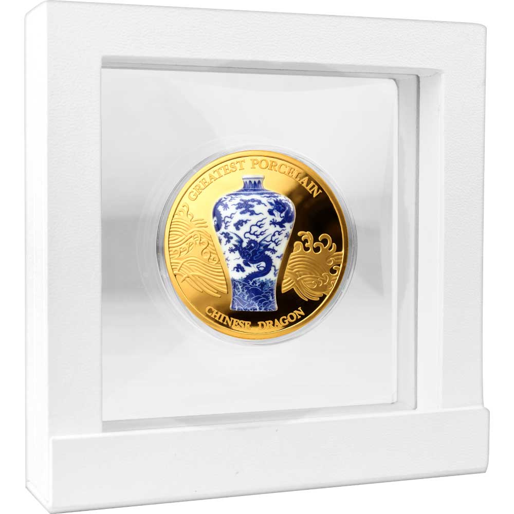2021 Ghana 2 Ounce Porcelain Chinese Dragon Vase Silver Coin 2021 Ghana 2 Ounce Porcelain Chinese Dragon Vase Silver Coin