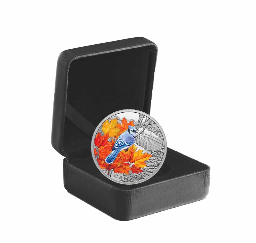 Colorful Birds - Blue Jay Color Silver Proof Coin Colorful Birds - Blue Jay Color Silver Proof Coin