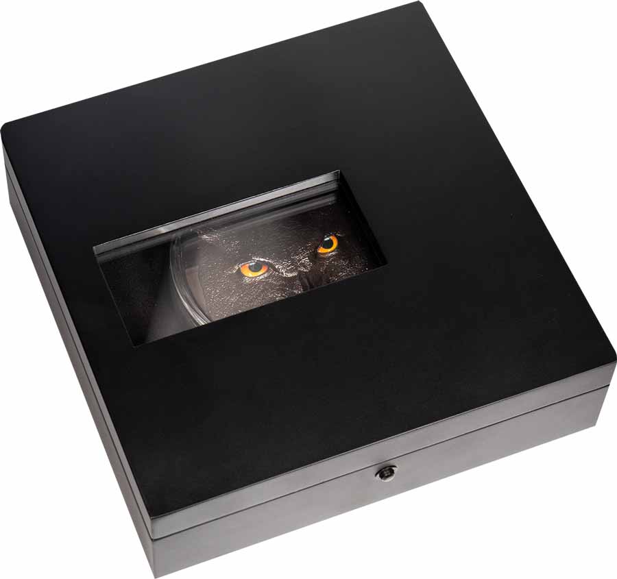 2022 1 kg Hunters by Night Eagle Owl Obsidian Black Silver Coin 2022 1 kg Hunters by Night Eagle Owl Obsidian Black Silver Coin