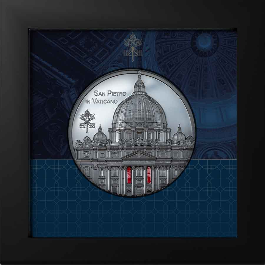 30065_Tiffany-Art-2022---Roma-Black-Proof_x 2022 Tiffany Art Metropolis San Pietro Silver Coin