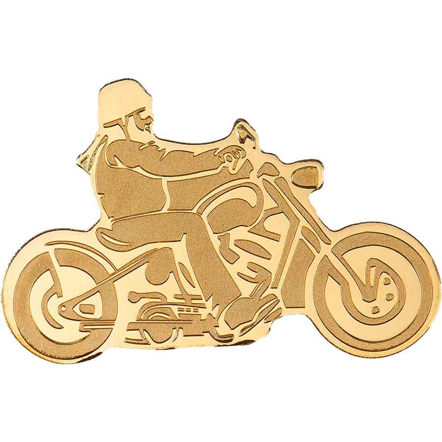 30086_Biker_rweb Palau 1/2 Gram Biker Silk Finish Gold Coin