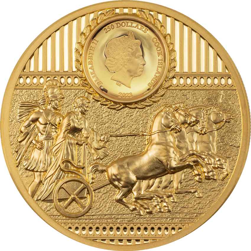 30213_Sparta-Gold-1oz_o 2023 Cook Islands 1 oz Sparta Warriors Ultra High Relief Gold Proof Coin
