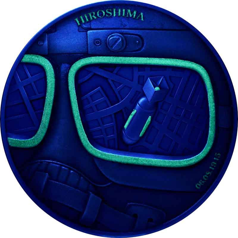 C5 2022 Niue Human Tragedies Hiroshima 2 oz UV Color Silver Coin