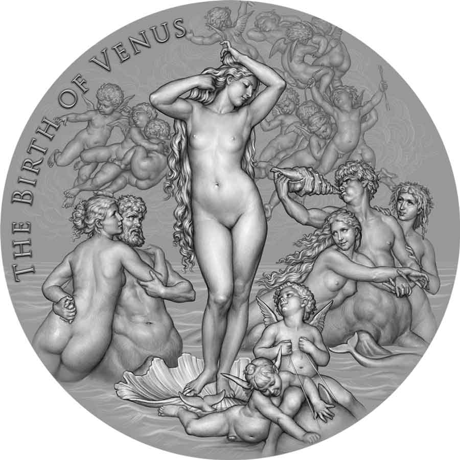 CB_Birth-of-Venus-1-kilo_rev_1000x1000 2023 Cameroon 1 Kilogram Birth of Venus Celestial Beauty High Relief Silver Coin