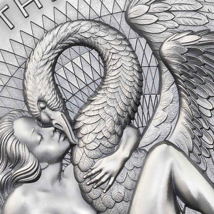 CB_Leda-and-the-Swan_fragm1_1000x1000 Leda & the Swan Celestial Beauty 2 oz High Relief Silver Coin