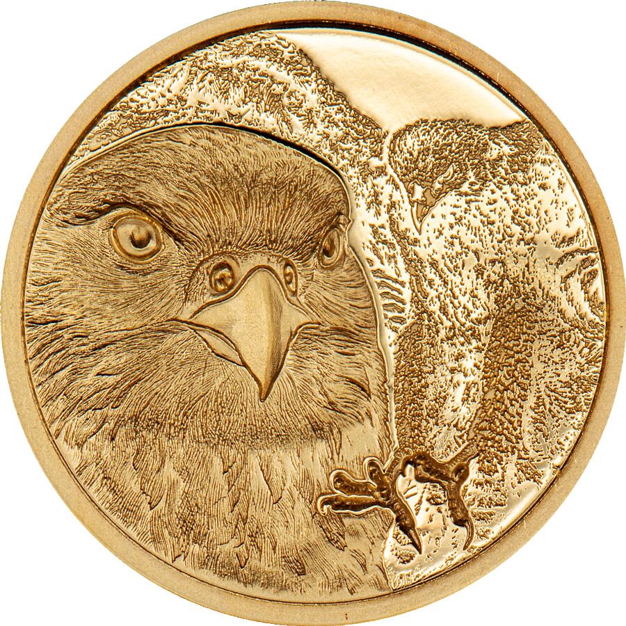 30285_Mongolian-Falcon-Gold-1-10oz_r 2023 Mongolia 1/10th Ounce Mongolian Falcon Ultra High Relief Gold Proof Coin