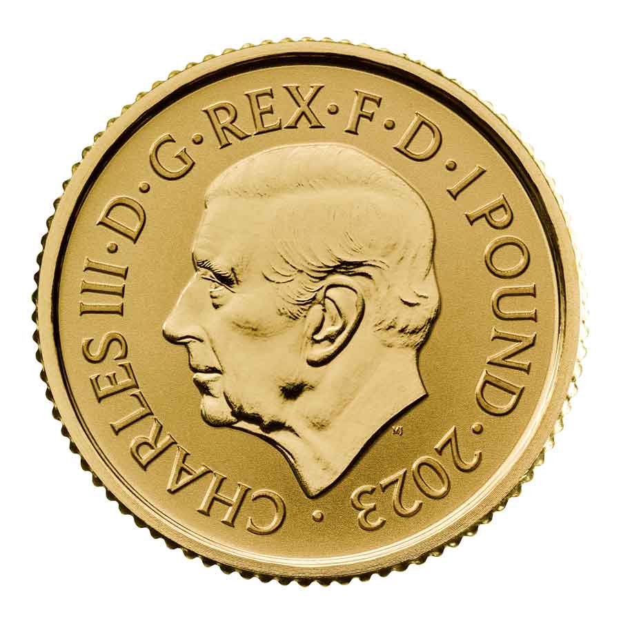 The-Britannia-2023-Frosted-Set-1-20oz-Obverse---BR23GFRFS 2023 Britannia 1/20 oz Reverse Frosted Gold Proof Coin