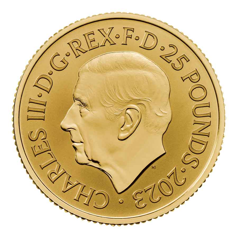 The-Britannia-Frosted-Set-1-4oz-Obverse---BR23GFRFS 2023 Britannia 1/4 oz Reverse Frosted Gold Proof Coin