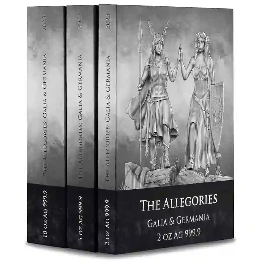 2-oz-set 2023 Allegories Galia & Germania 2 oz BU Silver Round
