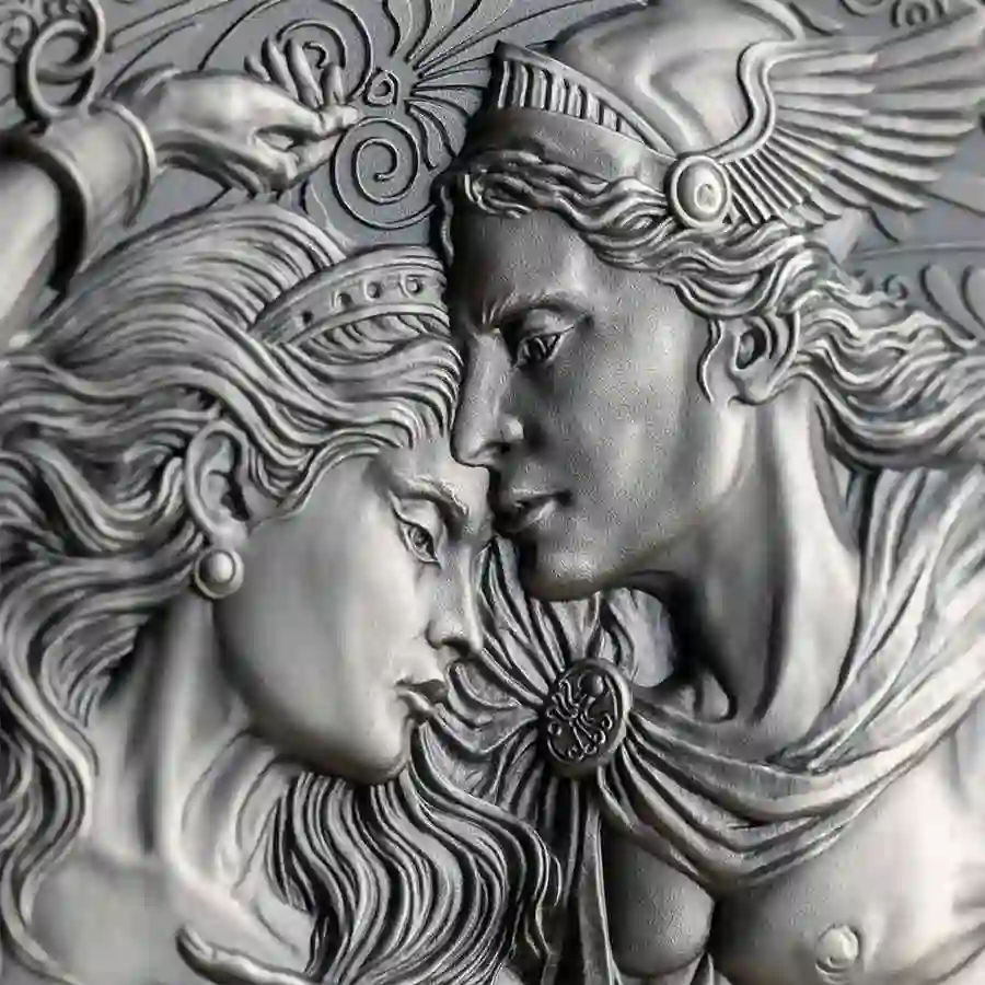 GGM_Perseus-and-Andromeda_fragm1_1000x1000 2023 Perseus & Andromeda 2 oz 24K Gilded High Relief Silver Coin