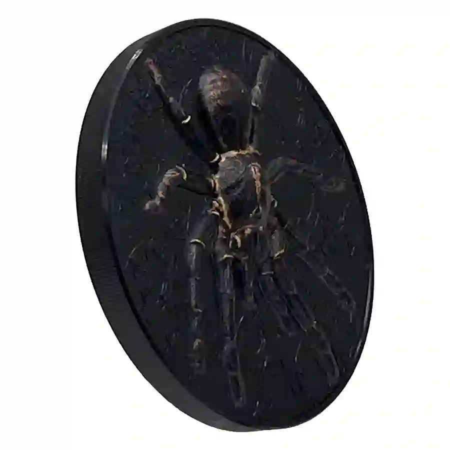 Untitled-1 2023 Dark Nature Tarantula Obsidian Black UHR Silver Coin