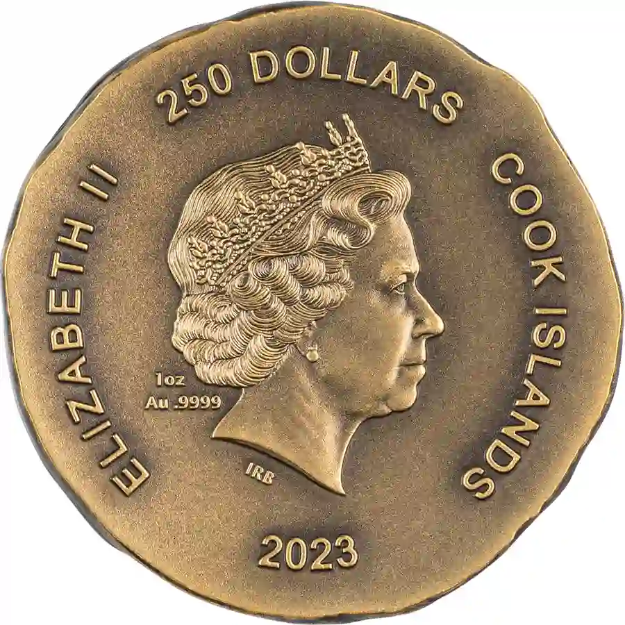 30309_Athenas-Owl-1oz-Au_o 2023 Cook Islands 1 oz Athena's Owl Ultra High Relief Antique Finish Gold Coin