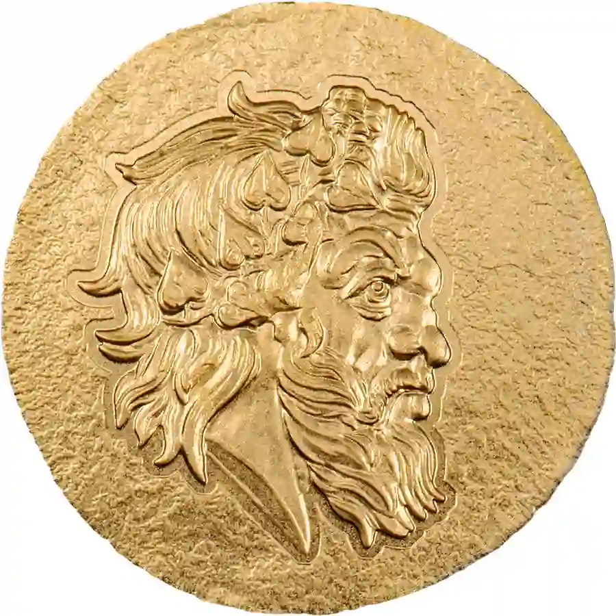 30390_Pan---Panticapaeum_r 2022 Cook Islands 1/2 Gram Ancient Greece Pan Pantikapaion Gold Coin