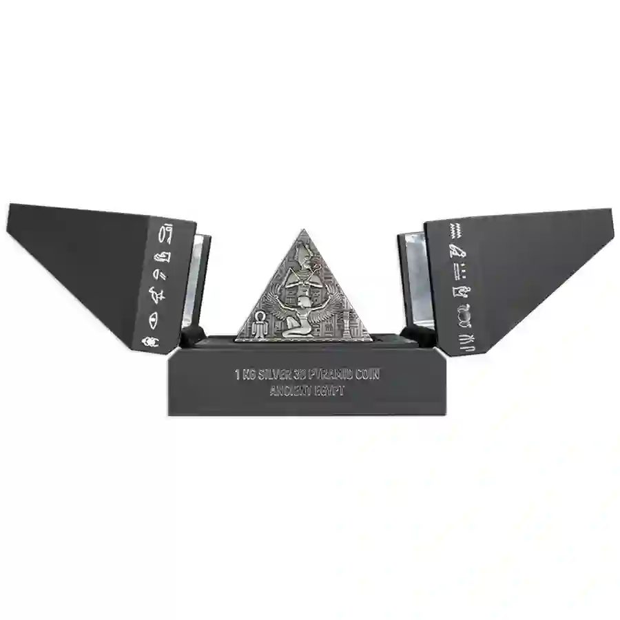 pyramid-set Ancient Pyramid of Egypt 3D Minted Silver Coin