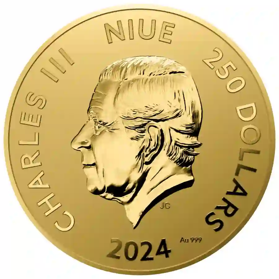 1-oz-au-obv 2024 Niue 1 oz Year of a Dragon Proof-like Gold Coin