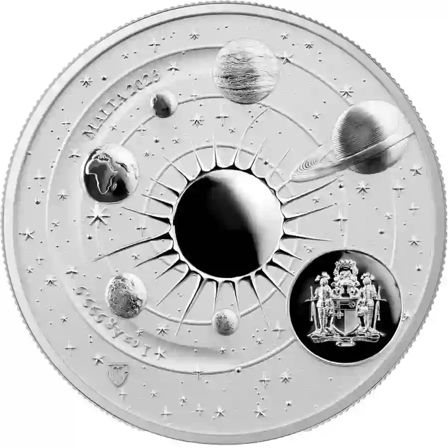 malta-copernicus-1oz-silver-bu-900px_r 2023 Nicolaus Copernicus 1 oz Colored BU Silver Coin