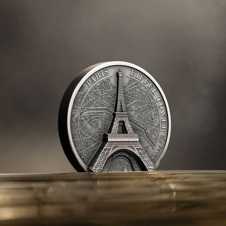 30144_Eiffel-Tower-2024---2oz_s1 2024 Eiffel Tower Ultra High Relief Silver Coin