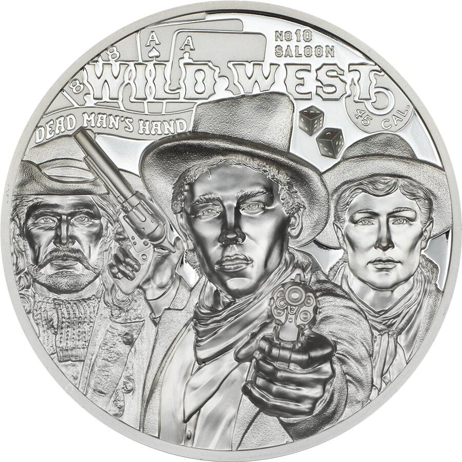 30523_Wild-West-Silver-1oz_r 2024 Cook Islands 1 Ounce Legends Wild West Ultra High Relief Silver Proof Coin