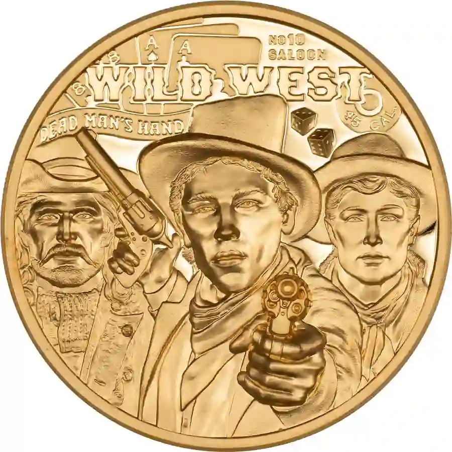30525_Wild-West-Gold-1oz_r 2024 Cook Islands 1 Ounce Legends Wild West Ultra High Relief Gold Proof Coin
