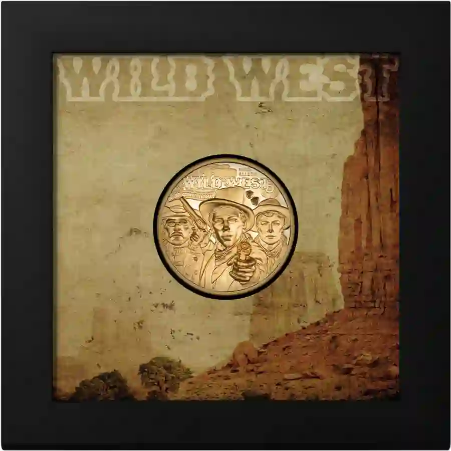 30525_Wild-West-Gold-1oz_x 2024 Legends Wild West Ultra High Relief Gold Proof Coin