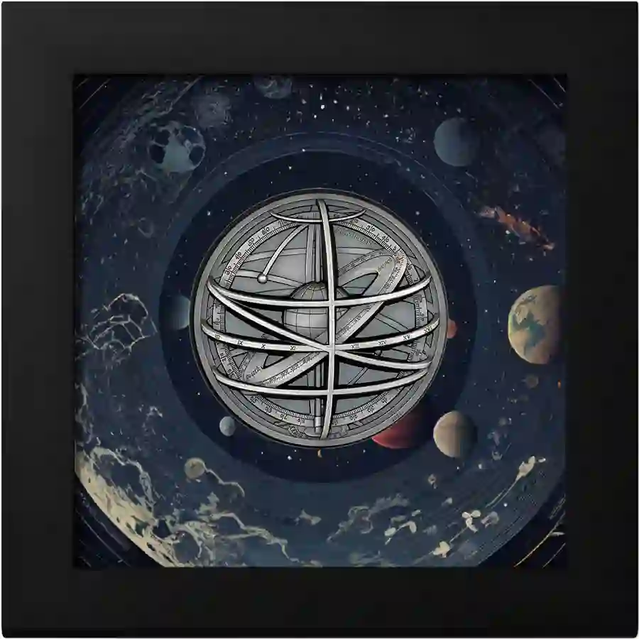 30590_Historical-Instruments-Armillary-2024_x 2024 Historic Instruments 2 oz Armillary Sphere High Relief Silver Coin