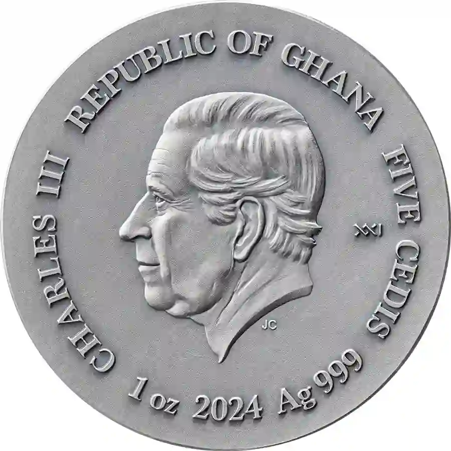 LQ_Kraken_obv_1000x1000 2024 Ghana 1 oz Life Quotes Kraken High Relief Antique Finish Silver Coin
