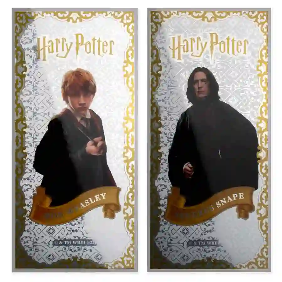 potter-bookmark-4 Samoa Ron Weasley Severus Snape Minted Silver Bank Notes