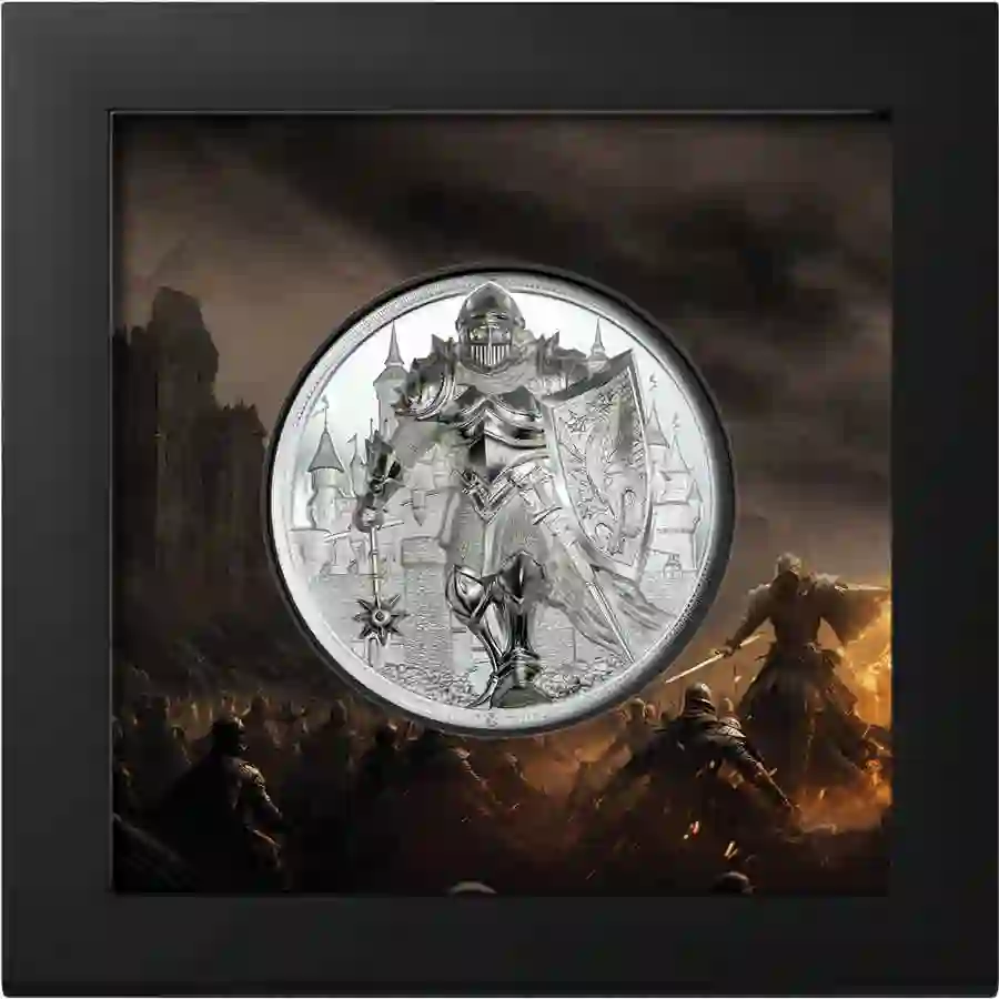 30714_Iron-Knight_x 2024 Iron Knight 5 oz Smartminting 4.0 High Relief Silver Proof Coin