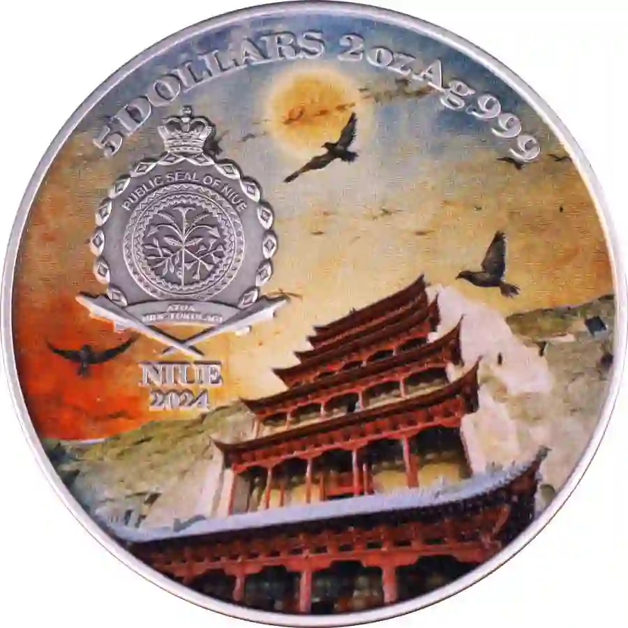 Niue---Flying-Apsaras-Obverse 2024 Niue 2 oz Flying Apsaras & Dragon High Relief Silver Coin
