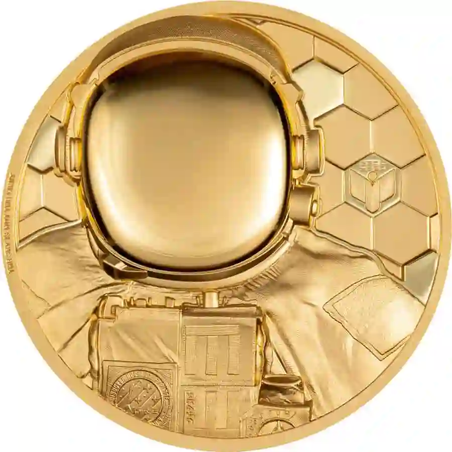 30681_Real-Heroes-2024---Astronaut-1oz-Au_r 2024 Cook Islands 1 Ounce Real Heroes Astronaut High Relief Gold Proof Coin