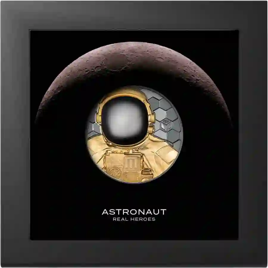 30683_Real-Heroes-2024---Astronaut-5oz-Au_x Real Heroes Astronaut 2 oz Black Proof Gold Coin